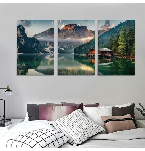 Dreamy Mountain Canvas Prints – Nature-Inspired Wall Art for Bedroom