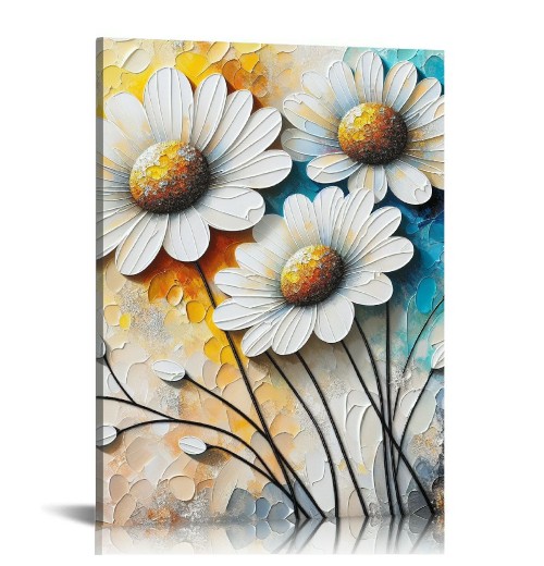 Floral Bloom Canvas Prints – Soft Pastel Wall Art for Living Room or Nursery