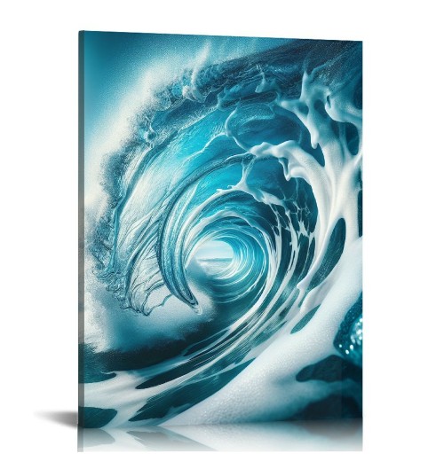 Coastal Beach Canvas Wall Art – Soothing Seascape Prints for Bathroom or Bedroom