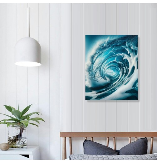 Coastal Beach Canvas Wall Art – Soothing Seascape Prints for Bathroom or Bedroom