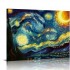 Van Gogh Starry Night Canvas Print – Modern Framed Wall Art for Living Room or Bedroom