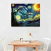 Van Gogh Starry Night Canvas Print – Modern Framed Wall Art for Living Room or Bedroom