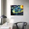 Van Gogh Starry Night Canvas Print – Modern Framed Wall Art for Living Room or Bedroom