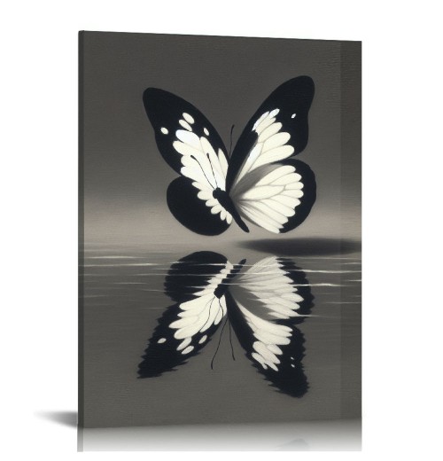 Handmade Butterfly Canvas Wall Art – Modern Framed Decor for Living Room, Bedroom, or Office