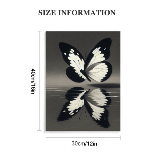 Handmade Butterfly Canvas Wall Art – Modern Framed Decor for Living Room, Bedroom, or Office