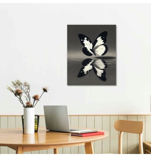 Handmade Butterfly Canvas Wall Art – Modern Framed Decor for Living Room, Bedroom, or Office